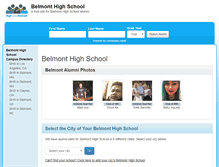 Tablet Screenshot of belmonthighschoolalumni.com